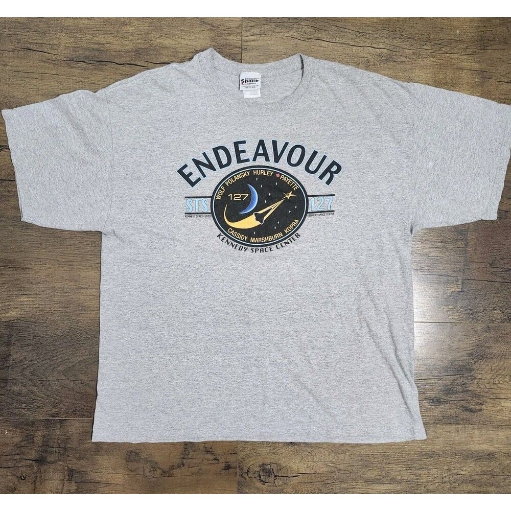 NASA STS-127 Space Shuttle Endeavour T-Shirt XL Wolf Hurley Polansky Payette
